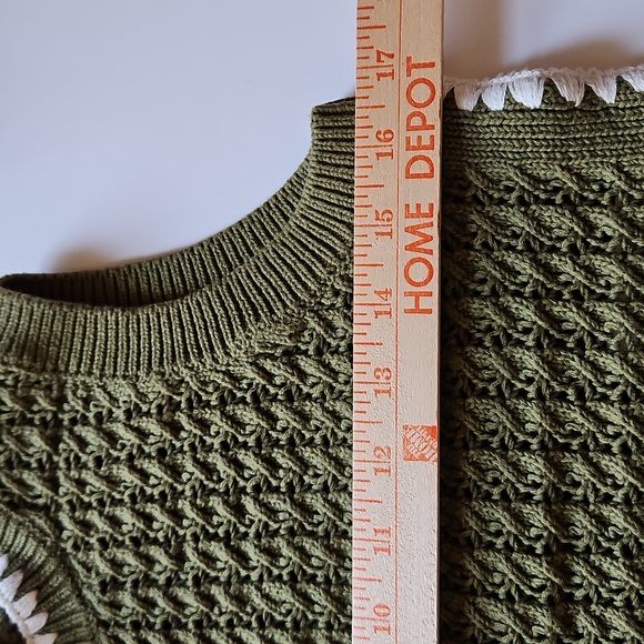 Varley Womens XS Delaney Knit Crochet Sweater Vest Layering Academia Chunky - Picture 7 of 8